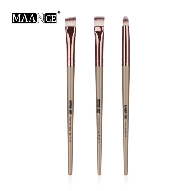 MAANGE Pro 3/5/12 Pcs Makeup Brushes Set Eyeshadow Eyeliner Eyelash Eyebrow Brush Beauty Make up Blending Tools Maquiagem - Allofbeauty