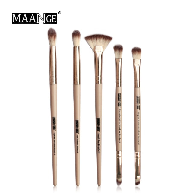 MAANGE Pro 3/5/12 Pcs Makeup Brushes Set Eyeshadow Eyeliner Eyelash Eyebrow Brush Beauty Make up Blending Tools Maquiagem - Allofbeauty